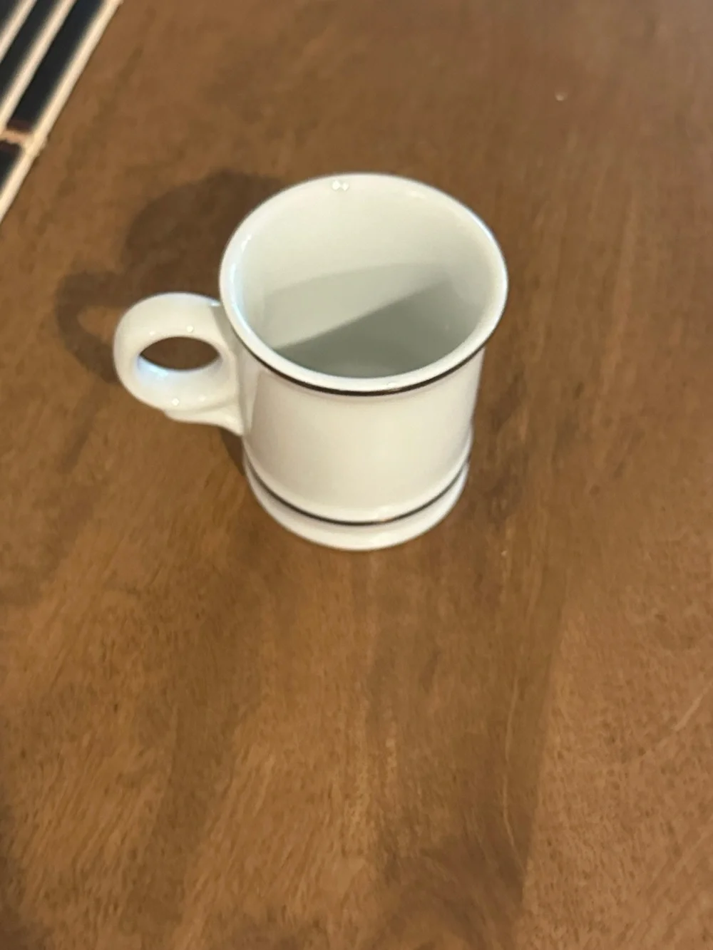 Williams Sonoma Monogram “J” Porcelain Espresso Mug White Silver Trim 3pc Bundle